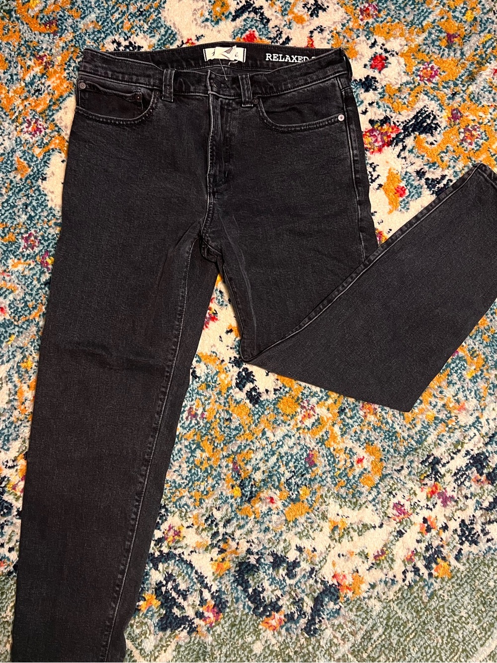 Madewell Relaxed Black Men's Jeans - Washed Black Denim NWOT